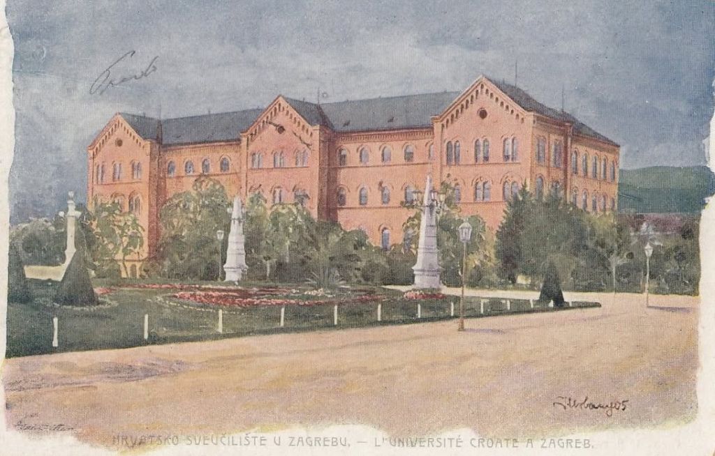 Slika. Sveučilište. Litografija 1906. godine